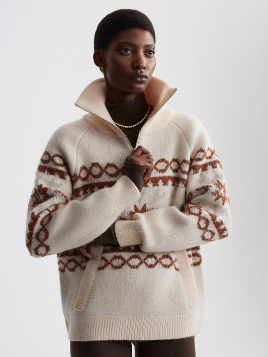 Cai Fairisle Half Zip | Varley Deals