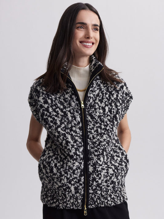 Sandy Zip Through Knit Gilet | Varley Premium