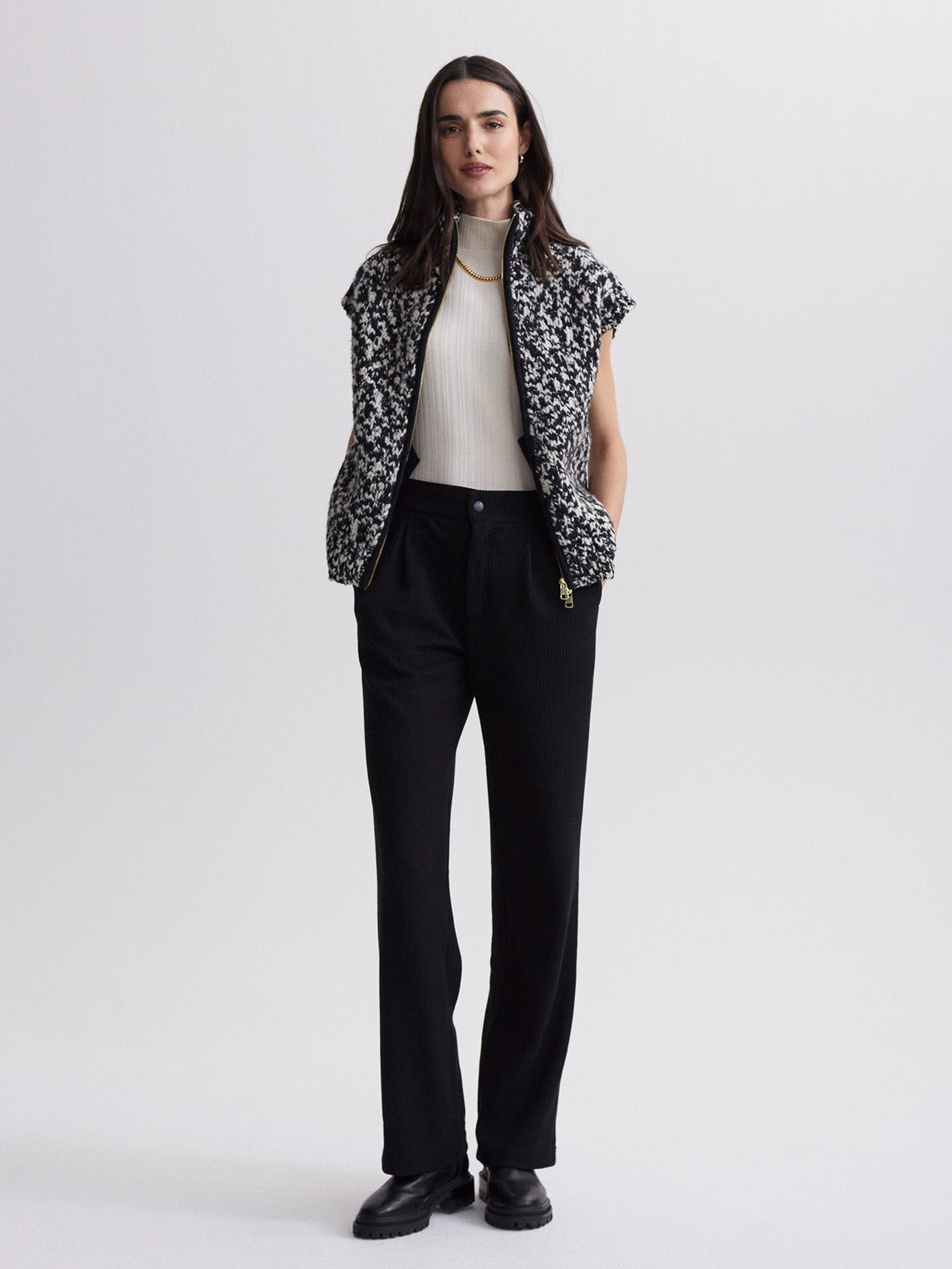Sandy Zip Through Knit Gilet | Varley Premium
